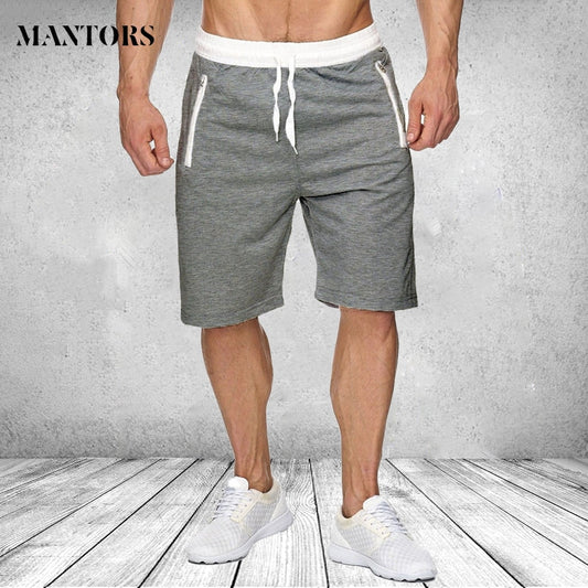 Men's Casual Fitness Gym shorts With Zipper Pockets