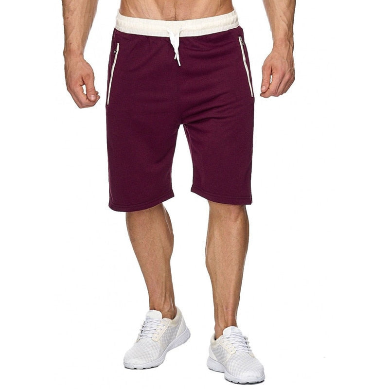 Men's Casual Fitness Gym shorts With Zipper Pockets