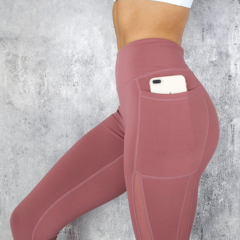 Womens CHRLEISURE High Waist Pocket Leggings