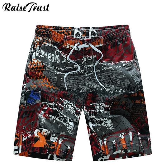 Men's Dry Silver Artistic Fashion Beach Shorts