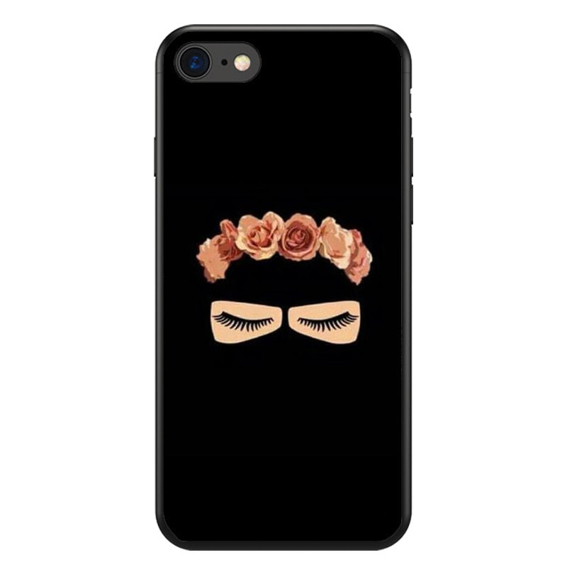 Muslim Islamic Gril Eyes Arabic Hijab Girl silicone soft TPU Phone Case For iPhone