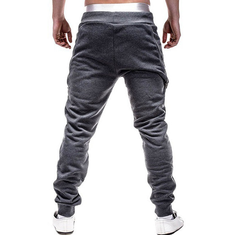 Men Solid Mid Waist Streetwear Jogger Pants