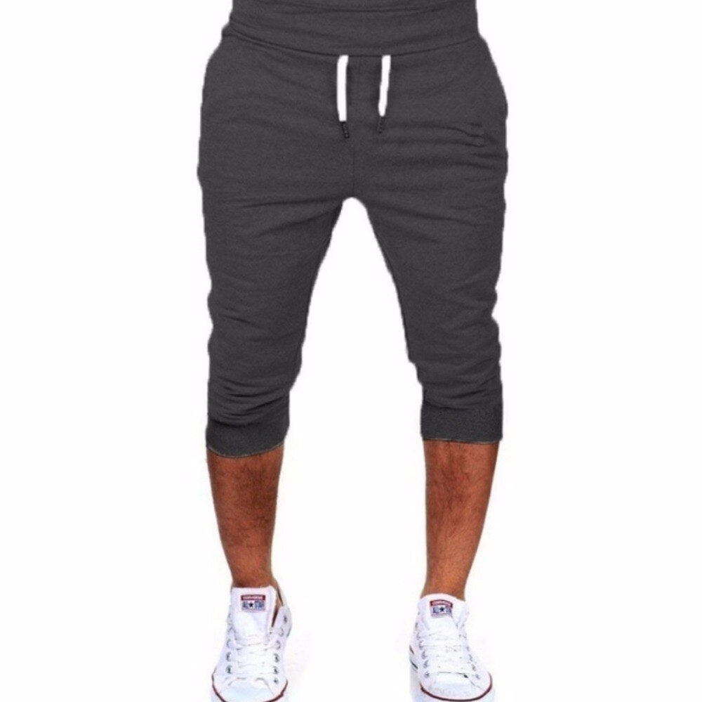 Men's Casual Slim Short Bodybuilding Sweatpants