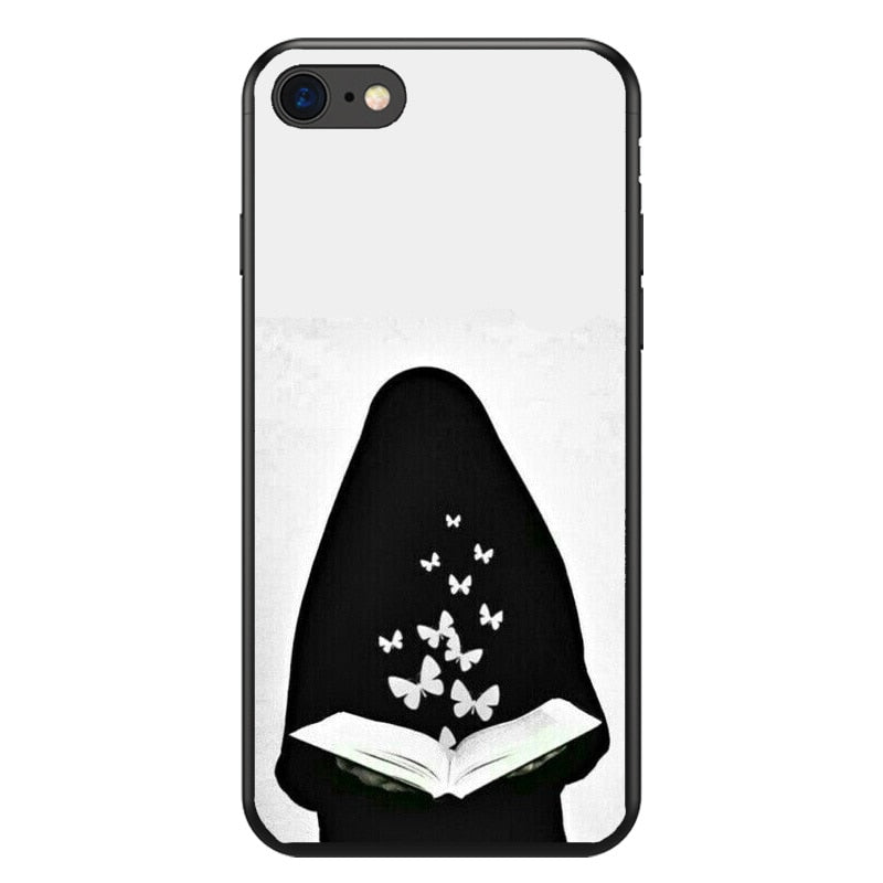 Muslim Islamic Gril Eyes Arabic Hijab Girl silicone soft TPU Phone Case For iPhone