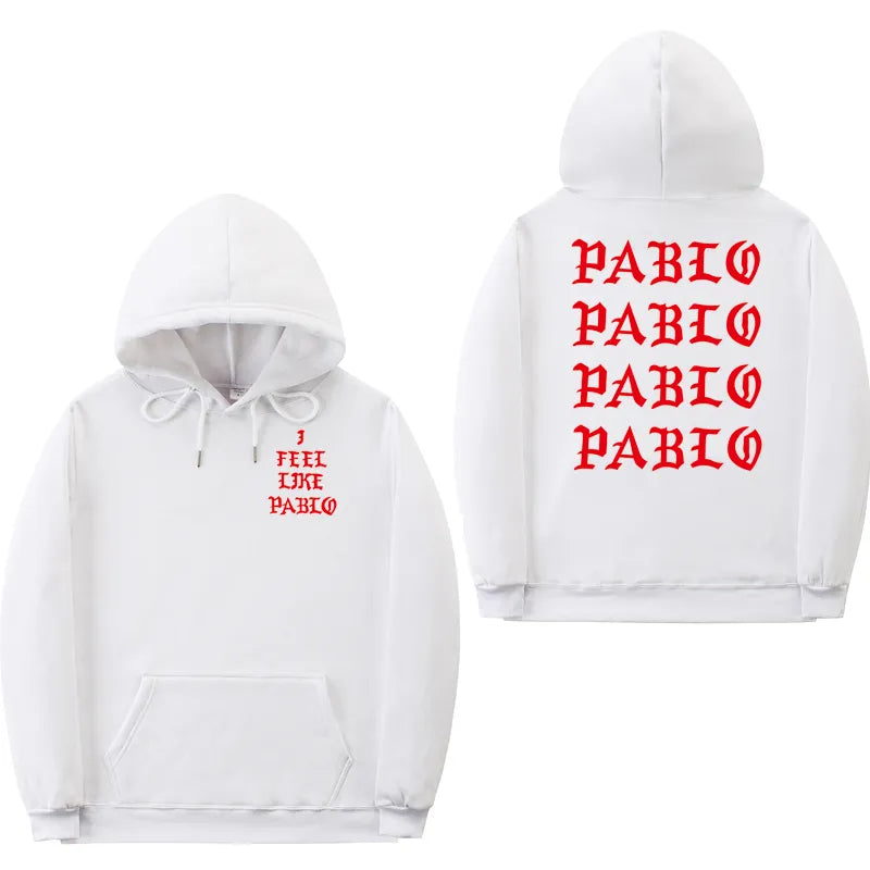 Men's I Feel Like Paul Pablo Kanye West sweat hoodies Hip Hop Streetwear