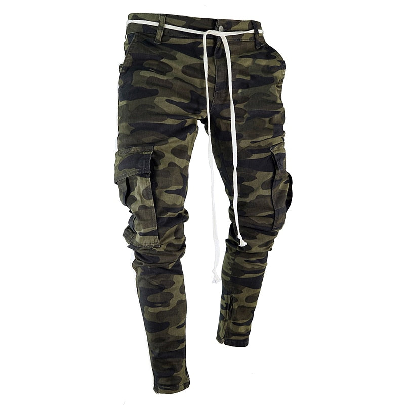 Men's Camouflage Casual Slim Fit Multi-pocket Jogger Pants