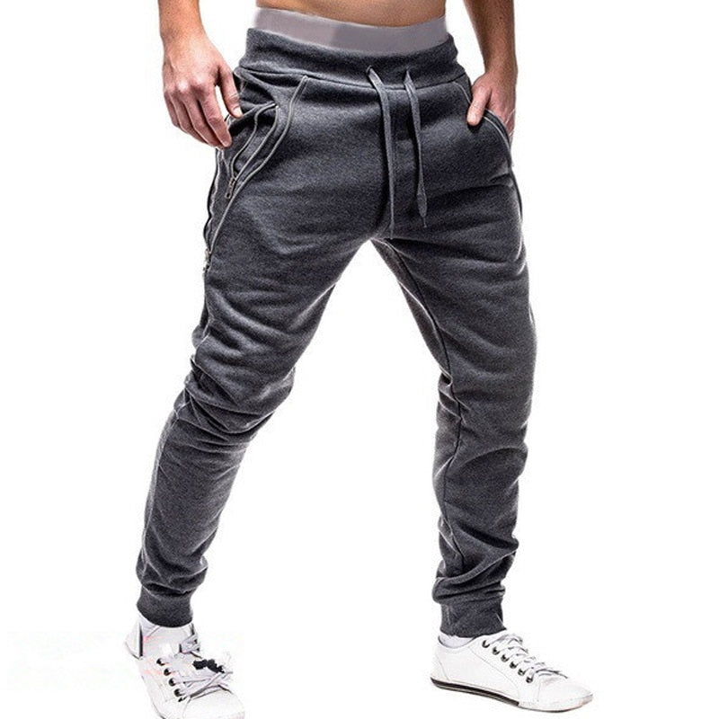 Men Solid Mid Waist Streetwear Jogger Pants