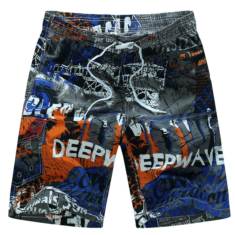 Men's Dry Silver Artistic Fashion Beach Shorts