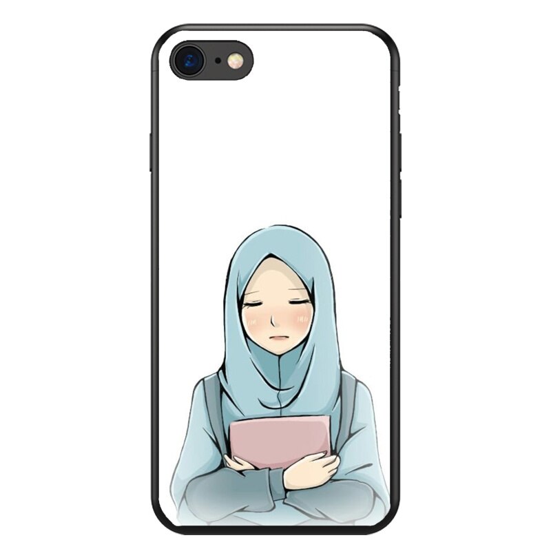 Muslim Islamic Gril Eyes Arabic Hijab Girl silicone soft TPU Phone Case For iPhone