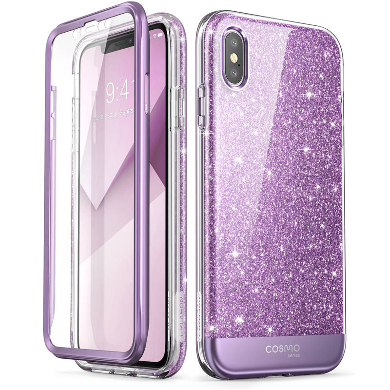 I-BLASON Cosmo Series Full-Body Shinning Glitter Marble Bumper Case WITH Built-in Screen Protector For iPhone