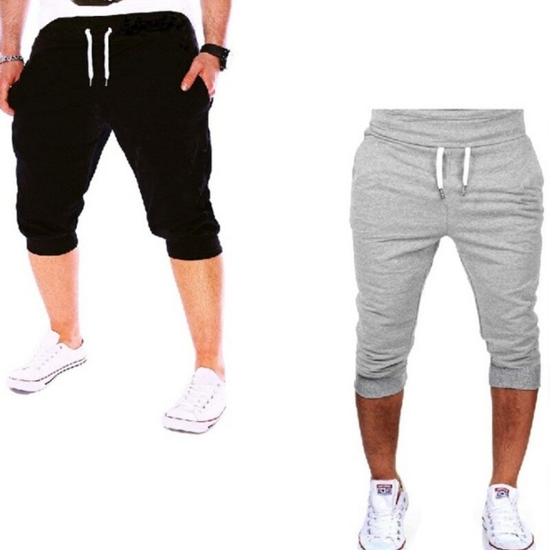 Men's Casual Slim Short Bodybuilding Sweatpants