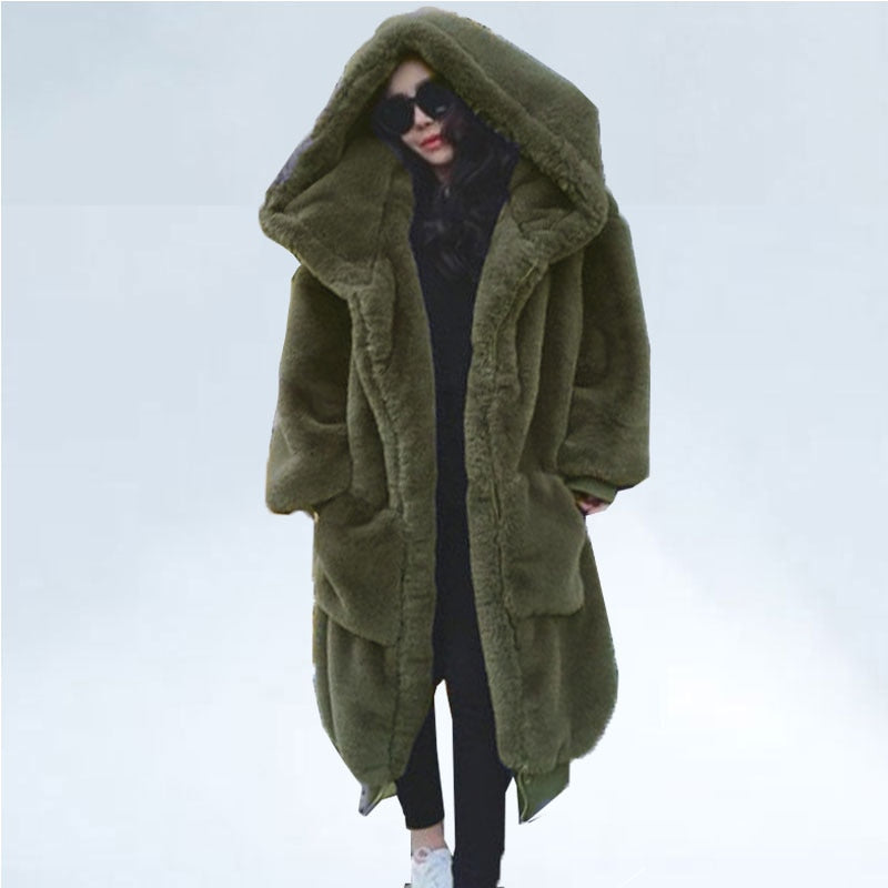 Oversized Winter Faux Fur Coat