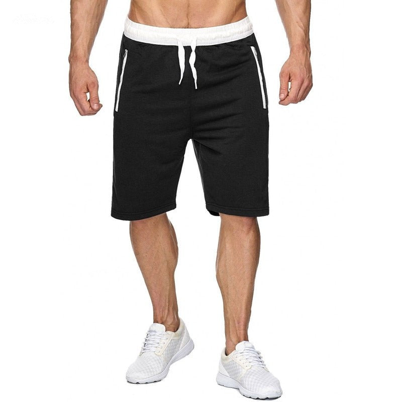 Men's Casual Fitness Gym shorts With Zipper Pockets