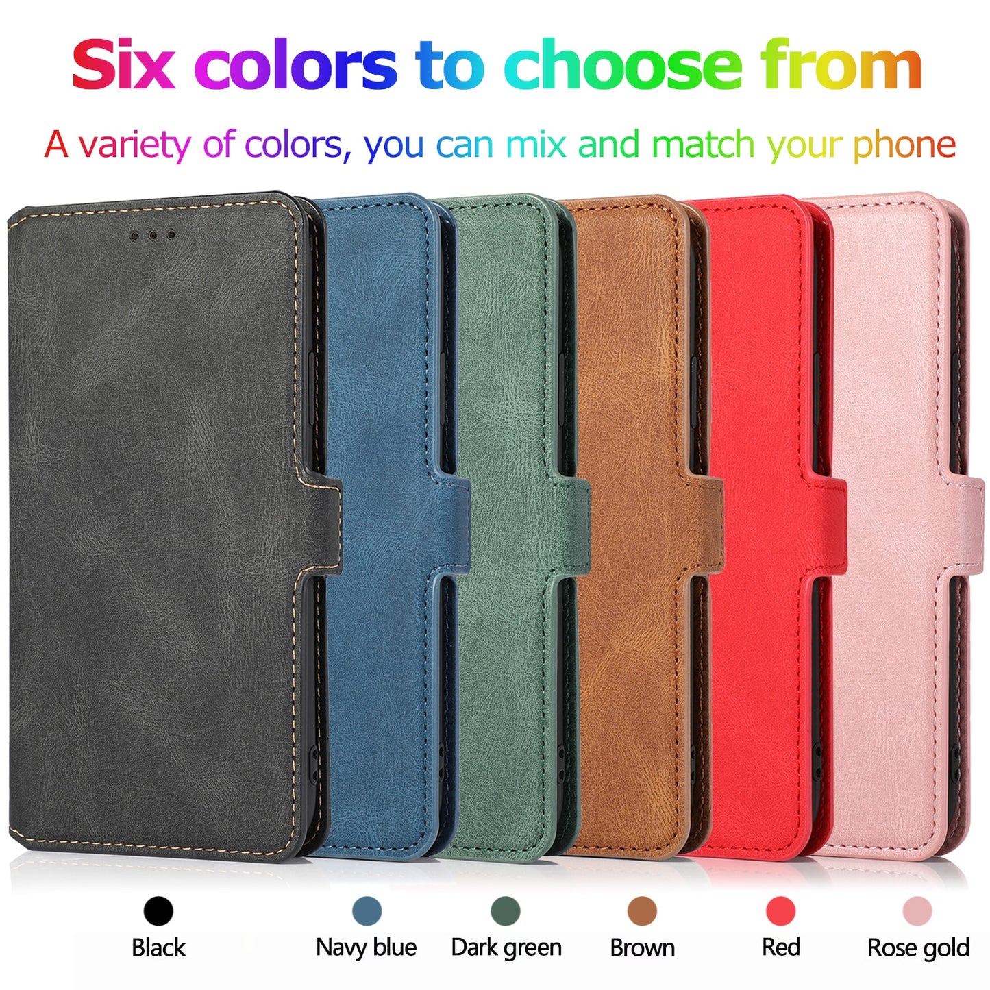 Business Leather Flip Wallet Case for Iphone