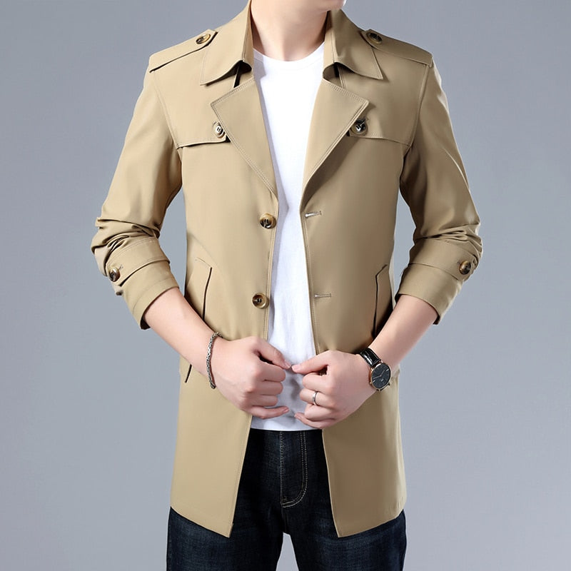 Men's Thoshine Autumn High Quality Trench Coat