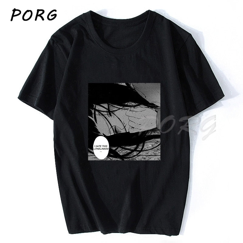 Men's Sad Retro Anime Crying Eyes Vaporwave T-Shirt