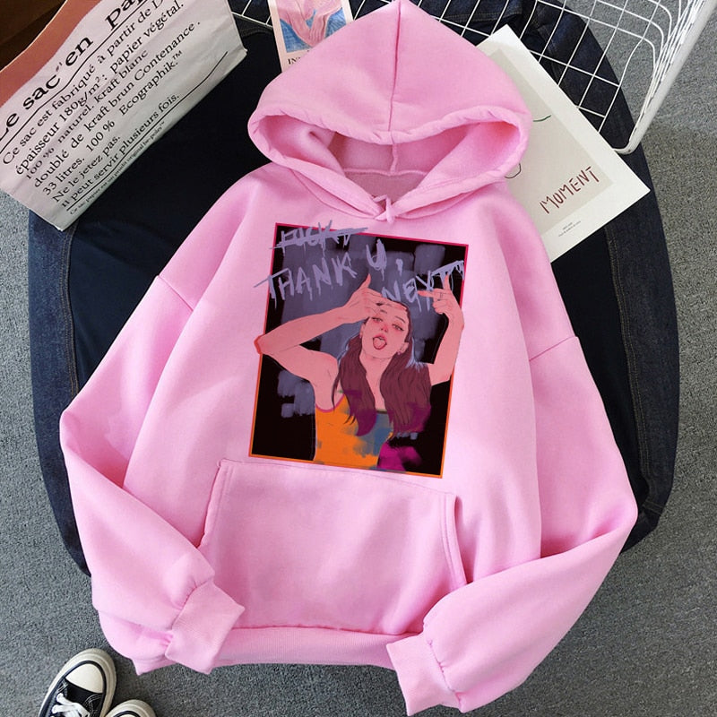 Women's Ariana Grande Thank You Next Harajuku Graphic Hoodie W