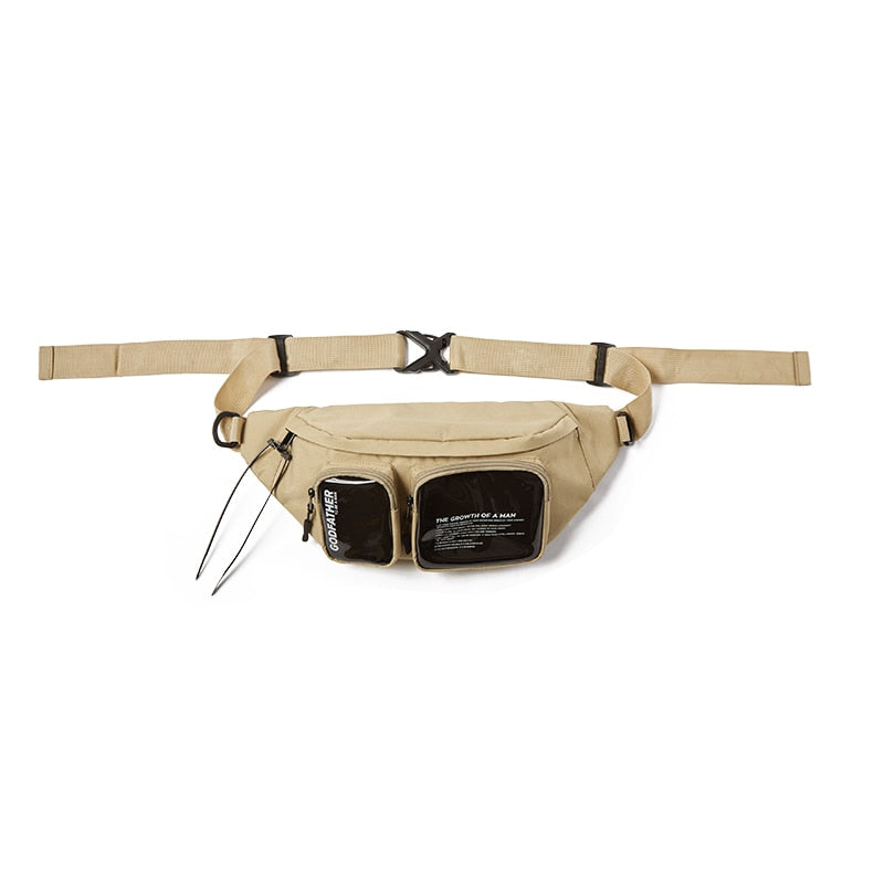 Multi-pocket Double Zipper Streetwear Waist Bag