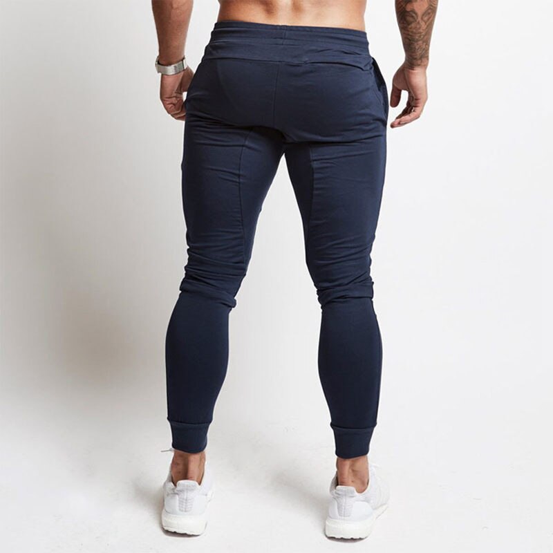 Men Jogger Sweatpants Gyms Fitness Bodybuilding Workout Cotton Trousers Sportswear