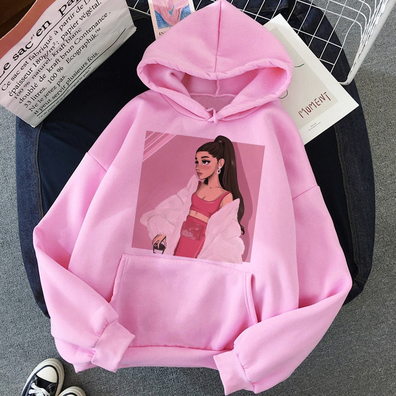 Women's Ariana Grande Thank You Next Harajuku Graphic Hoodie W