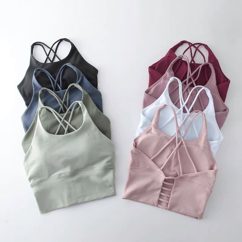 SHINBENE Gym Running Crop Tops Women