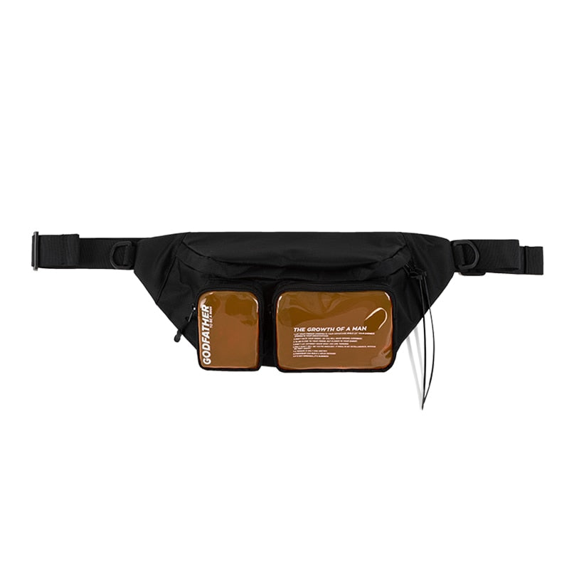 Multi-pocket Double Zipper Streetwear Waist Bag