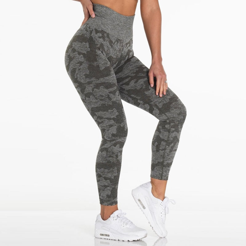 Womens Camo seamless leggings for fitness