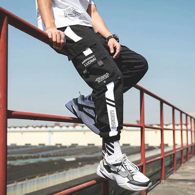 Men Pocket Cargo Pants Casual Jogger Fashion