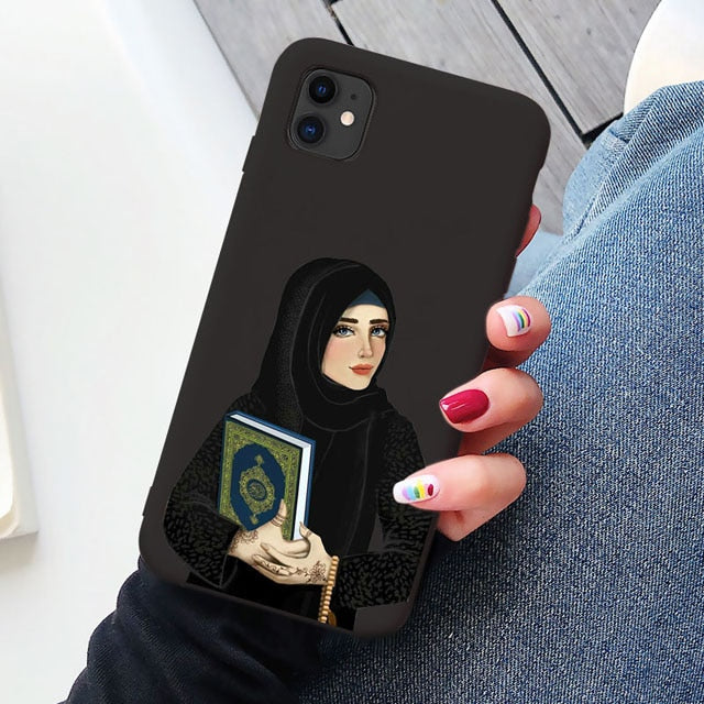 Woman Crown hijab Face Muslim Islamic beautiful Cases for iPhone