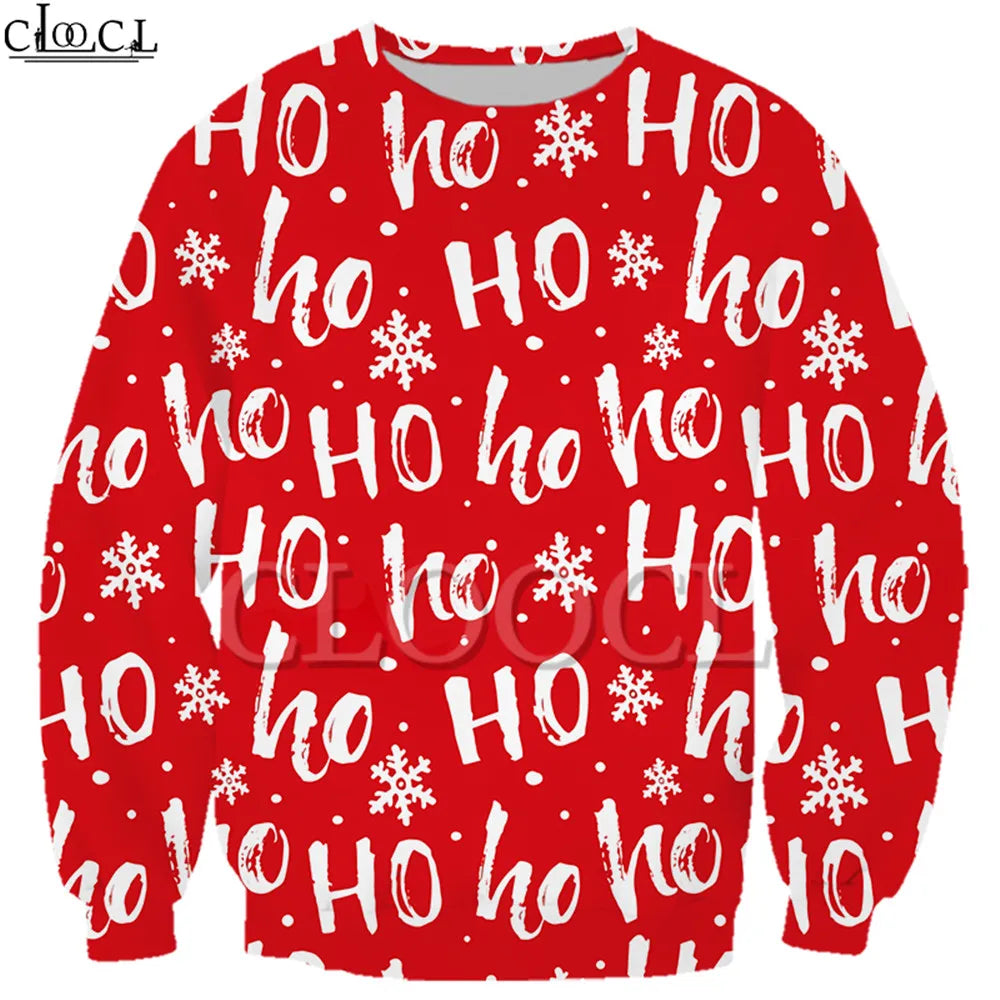 Unisex CLOOCL Christmas Dabbing Santa Claus 3D Printed Long Sleeve