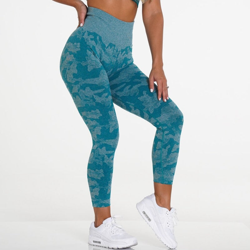 Womens Camo seamless leggings for fitness