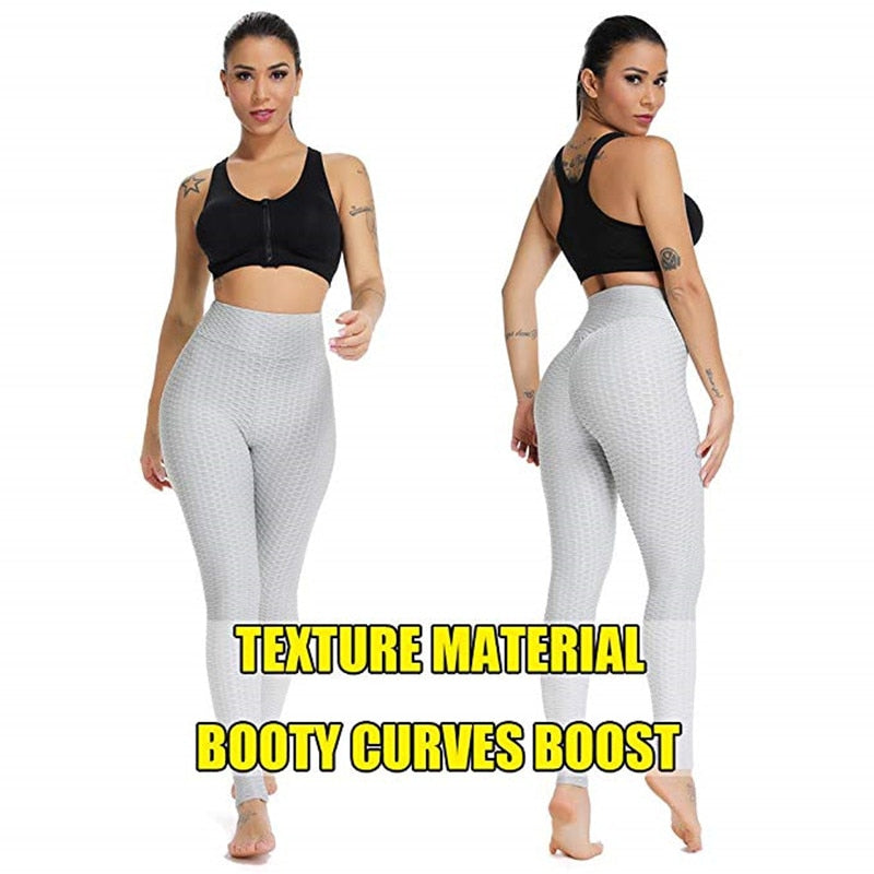 Women High Waisted Push Up Leggins Stretchy Butt Lift Workout Tights