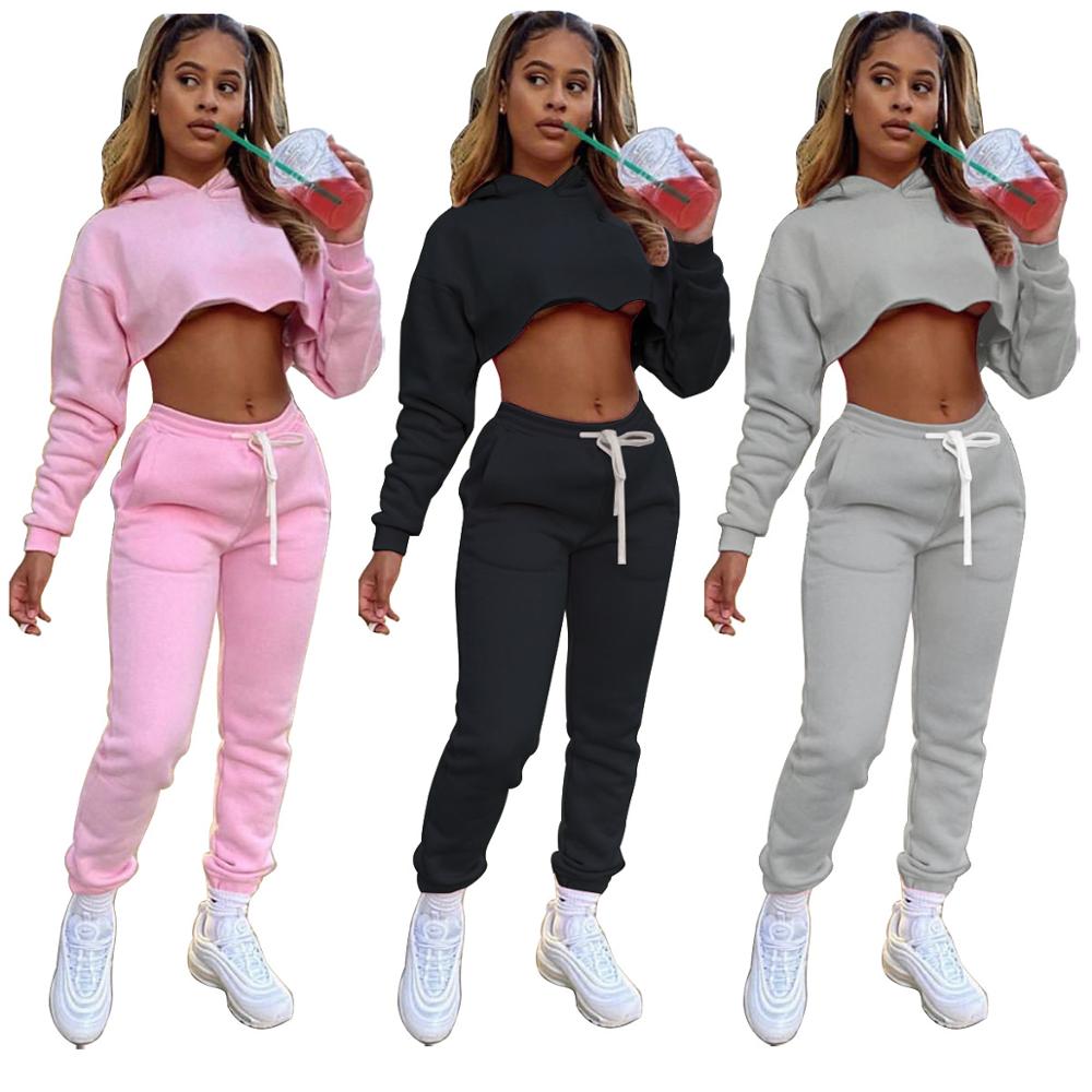 Womens Casual Thick Fleece Tracksuit