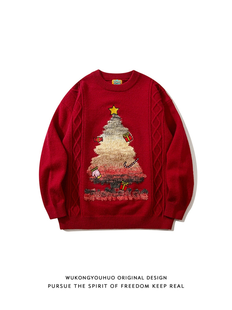 Unisex Wukong Available Christmas Theme Crew Neck Pullover Sweater