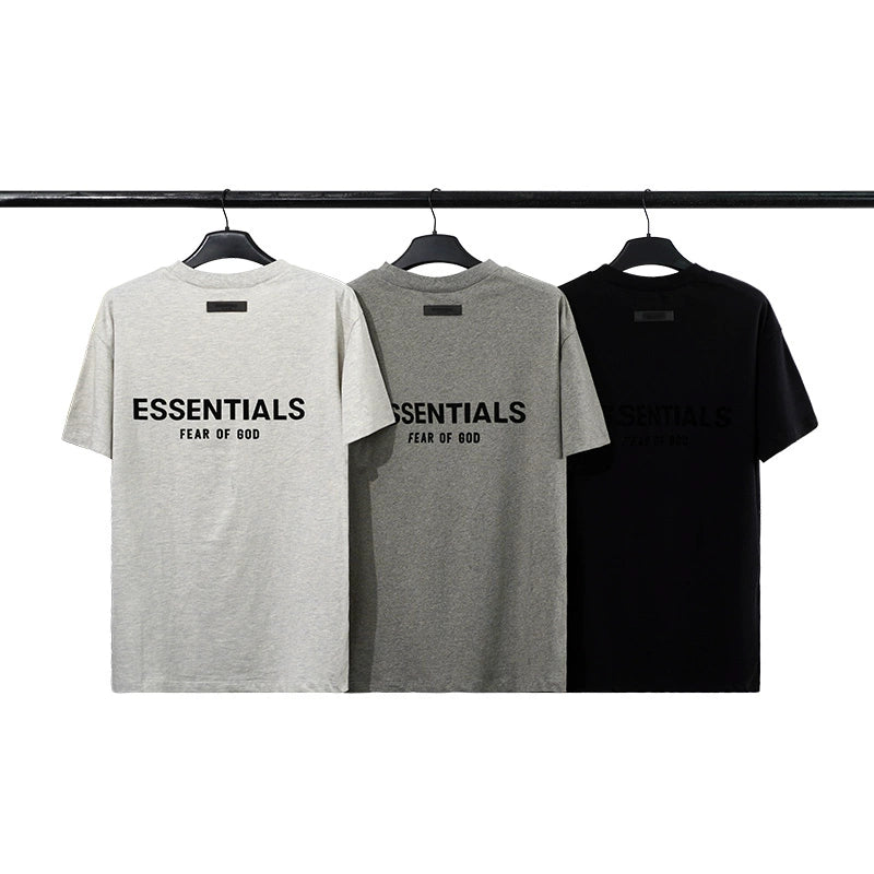 Mens Essentials Flocked Printed Short Sleeve T-shirt