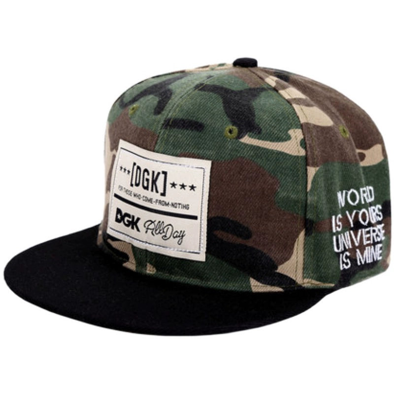 Mens Hip Hop Fall Color-Blocking Camouflage Flat Brim Children's Peaked Cap