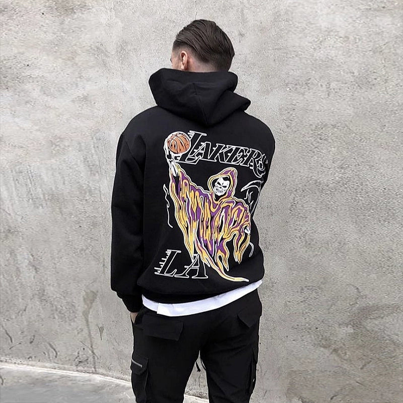 Mens American Hip Hop Style Lakers Limited Hot Shot Death Hooded Couple Hoodies