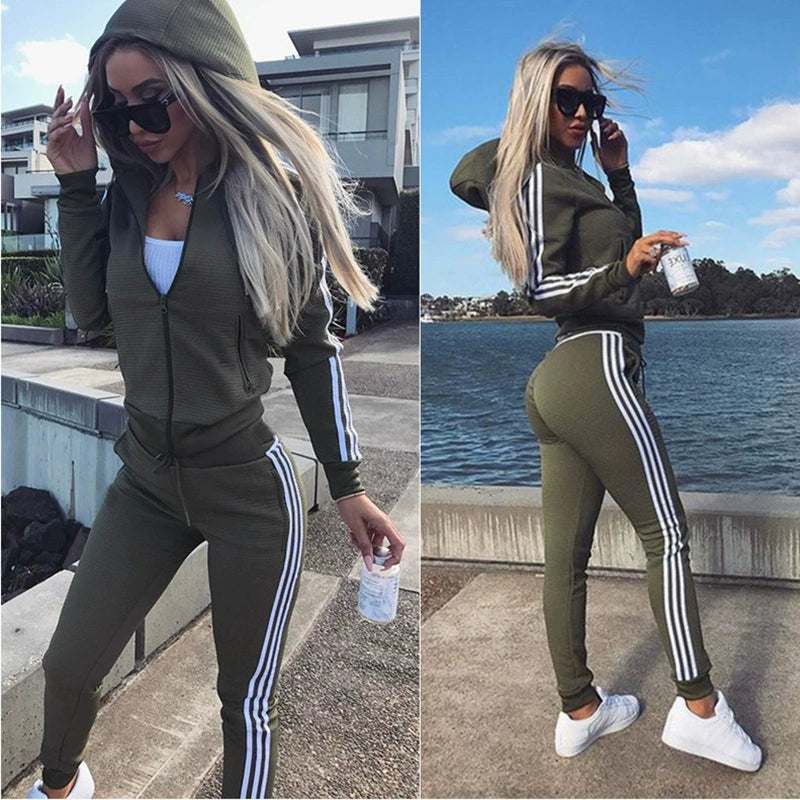 Women's Sportswear Set Winter Clothes Women's Sport Suit Knitted