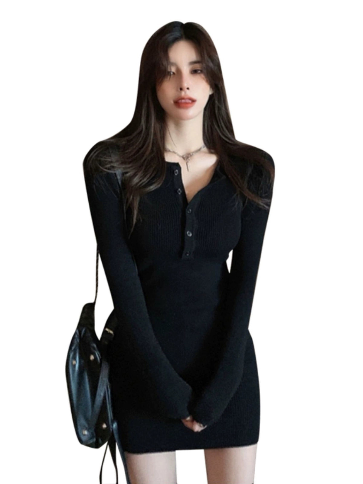 Womens Spring & Fall Slim Fit Inner Wear Knitting Dress