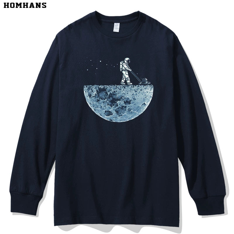 Unisex Red Korean Universe Men's and Women's Stars Sea Long-Sleeved Couple's Clothing