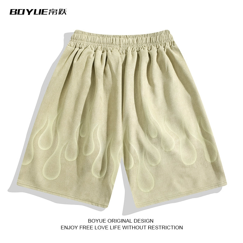 Mens Hip Hop Boyue Shorts Creative Fashion Trendy Shorts