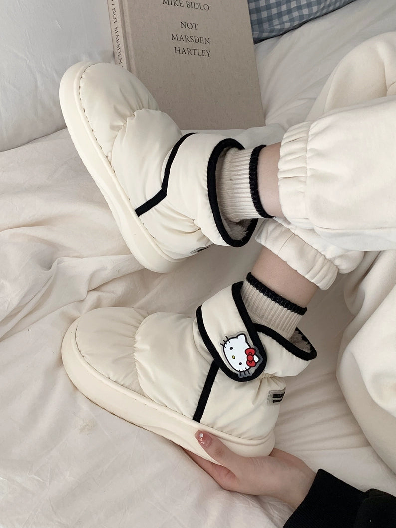 Thin Cute Hello Kitty Waterproof Bread Cotton Shoes