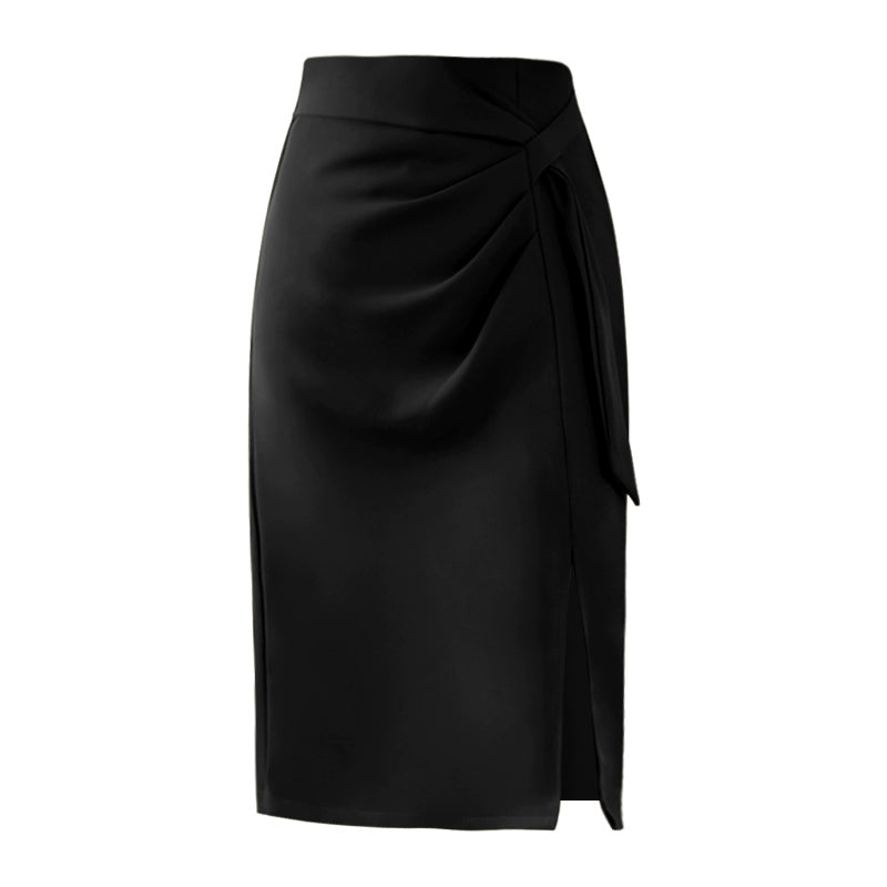 Womens Mid-Length Professional Slit One-Step Skirt