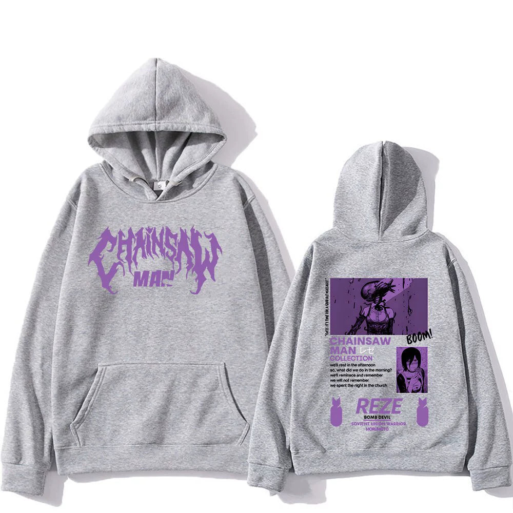 Unisex CAHINSAW Loose Autumn and Winter Loose Printed Anime hoodie