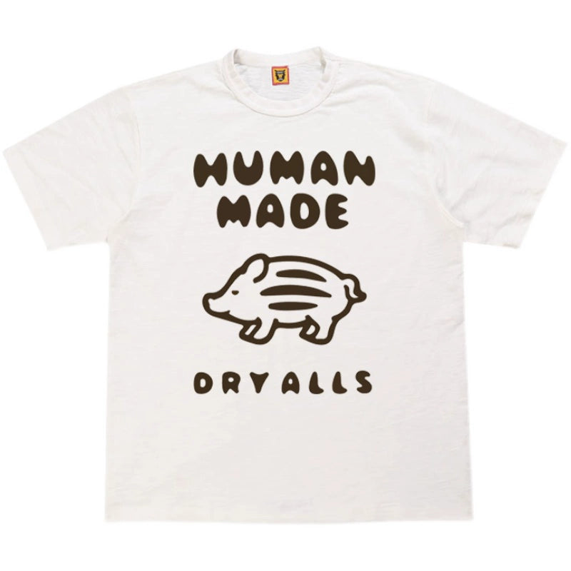 Unisex Human Made Cute Piggy Retro Short Sleeve T-shirt