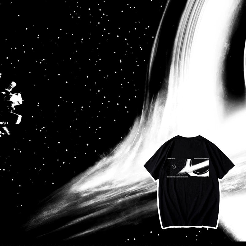 Mens Space Interstellar Casual Teen Short Sleeve T-shirt