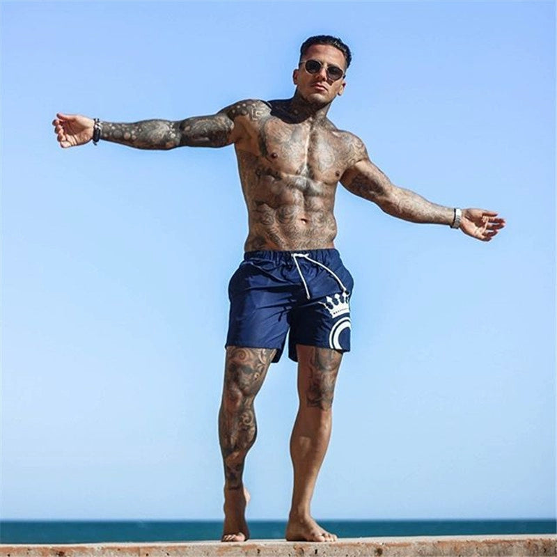 Mens Fashion Sports Loose Straight Shorts