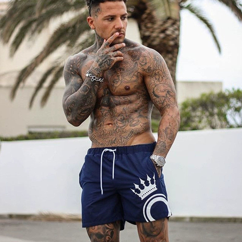 Mens Fashion Sports Loose Straight Shorts