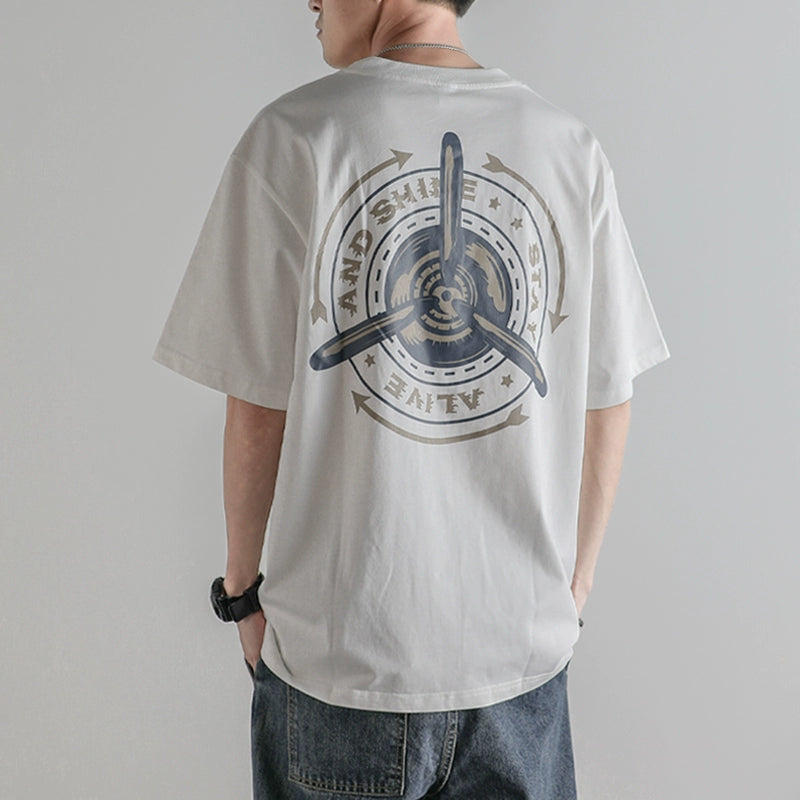 Mens Base Vintage Printed Half Sleeve Men's T-shirt