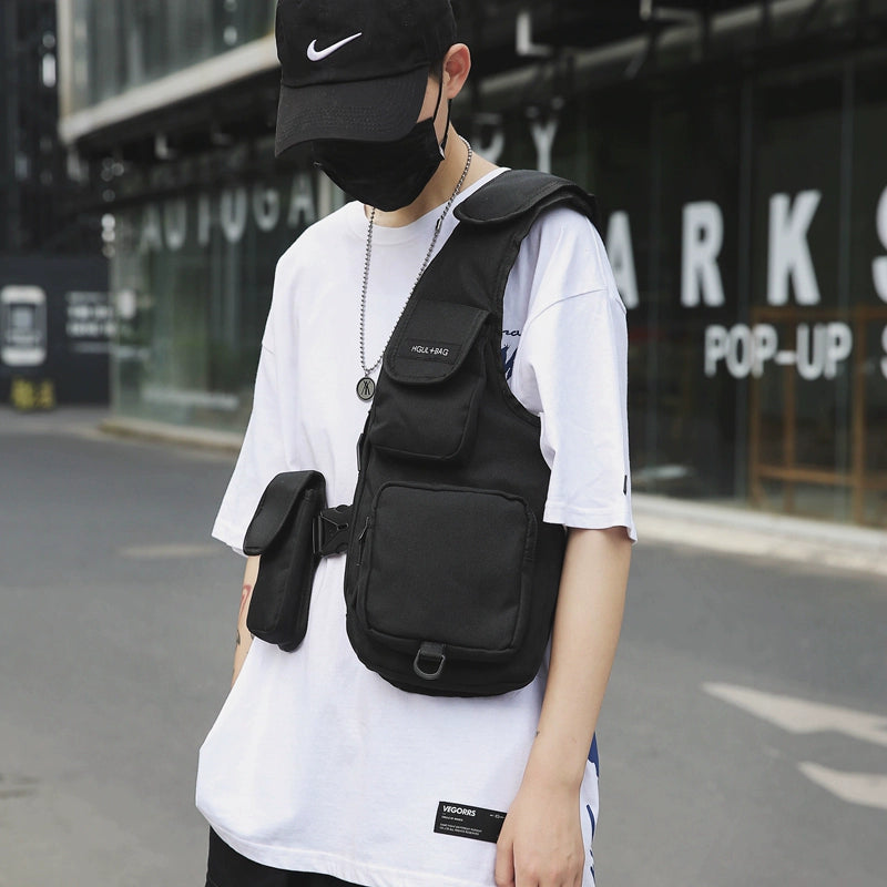 Tactical Function Multi-Pocket Hip Hop High Street Vest Bag